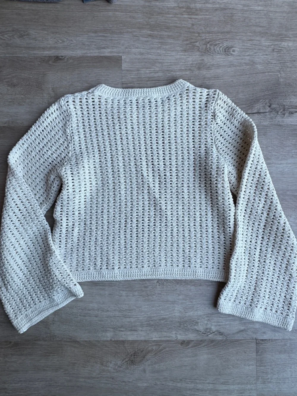 Magaschoni Crochet Knit Crew Neck Sweater sz L - Picture 7 of 7